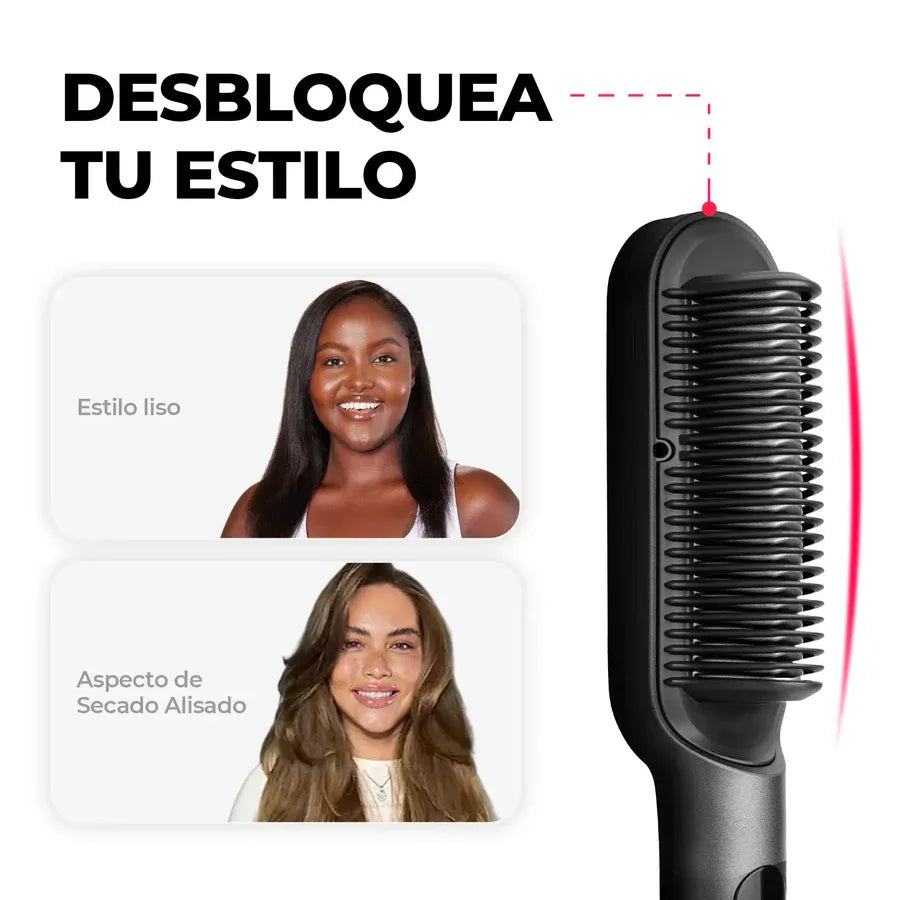 Pack Cepillo Alisador Tymo 2 en 1 Hair Queen + Regalo: Kit Acessorios