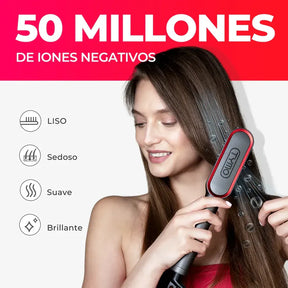 Pack Cepillo Alisador Tymo 2 en 1 Hair Queen + Regalo: Kit Acessorios