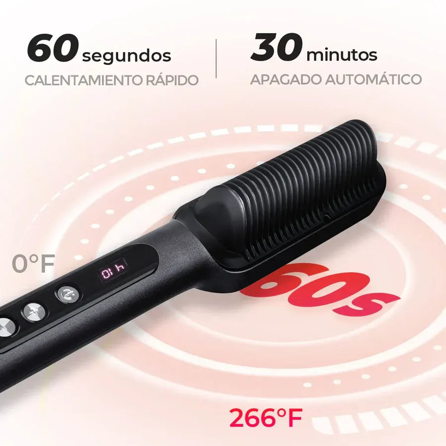 Pack Cepillo Alisador Tymo 2 en 1 Hair Queen + Regalo: Kit Acessorios